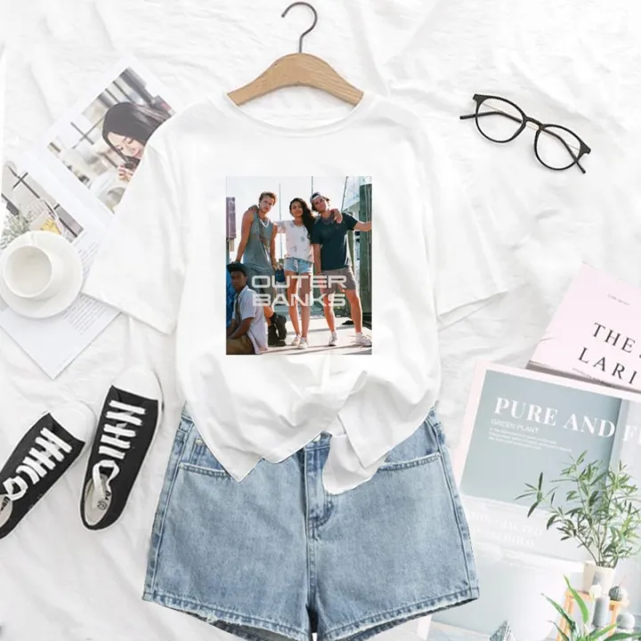 Pogue%20Life%20Outer%20Banks%20Women%20T%20Shirt%20OBX%20Shaka%20Hand%20Short%20Sleeve%20Harajuku%20Lady%20Girls%2090s%20White%20T-shirt%20John%20B%20Letter%20Tops%20-%20Image%202