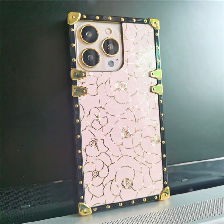 Luxury%20Glitter%20Rose%20Flower%20Gold%20Line%20Stripe%20Cover%20Square%20Phone%20Case%20for%20Motorola%20Moto%20One%205G%20Ace%20G%20Power%20G%20Stylus%20G%20Play%20Pure%20-%20Image%202