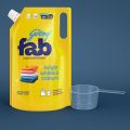 Fab Liquid Detergent Pouch for Machine & Hand Wash - 1kg. 