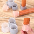 4Pcs set Silicone Chair Leg Caps Furniture Feet Pads Table Covers Socks Floor Protectors Non-Slip Cups Durable Round Bottom Pad.
