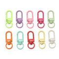 St.kunkka 10pcs 13 x 33mm  Zinc Alloy Buckle Key Ring Candy Color Key Ring Material Lobster Buckle For Diy Key Jewelry Accessories Making. 
