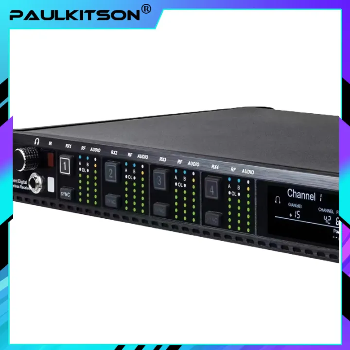 Paulkitson%20AD4Q%20True%20Diversity%20Digital%20Professional%20Wireless%20Microphone%204-Channel%20Beta58A/87A/500/600/900MHZ%20For%20Outdoor%20Stage%20-%20Image%204
