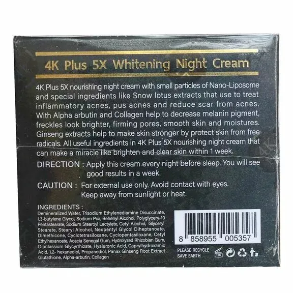 4K%20Plus%205X%20Whitening%20Night%20Cream%2020g%20-%20Image%202