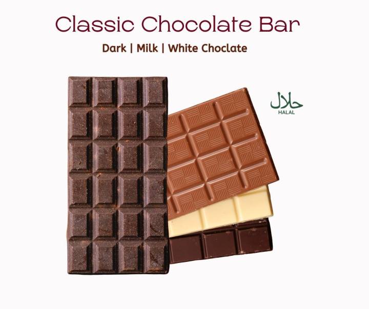 Classic Chocolate Bar (Dark / Milk / White) | Premium Homemade ...