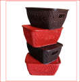 Mini Storage Plastic Basket Set 3pcs - Multicolor. 