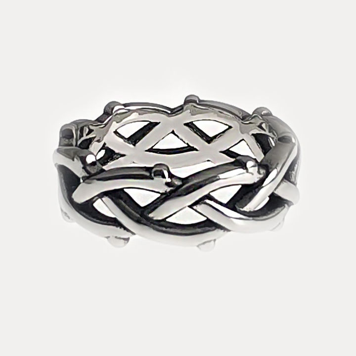 Cross-border%20thorns%20and%20vines%20braided%20titanium%20steel%20ring%20hip-hop%20trend%20wear%20non-fading%20niche%20personality%20hand%20jewelry%20for%20men%20-%20Image%203