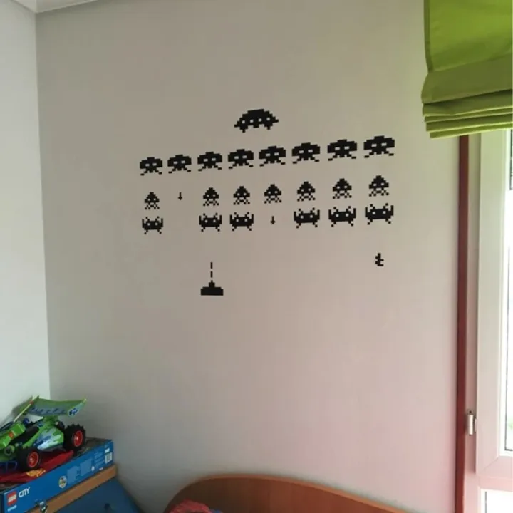 Gamer%20Vinyl%20Stickers%20SPACE%20INVADERS%20Video%20Game%20Play%20Room%20Wall%20Decal%20-%20Image%205