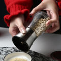 1pc Stainless Steel Pepper Grinder, Seasoning Bottle, Glass Seasoning Bottle, Grinder, Crusher. 