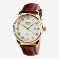【Flash sale】 fashion couple quartz leather casual business clock waterproof watches for men women 9058. 