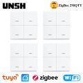 Tuya ZigBee Smart Scene Switch 4 Gang 12 Scene Switch Push Button Smart Life Controller Works With 2MQTT And ZigBee Gateway.
