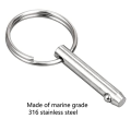4 Piece Quick Release Pins Bimini Top Pins Diameter 1/4in(6.3mm),Overall Length 2.56inch(65mm),Marine 316 Stainless Steel Easy Install Easy To Use.