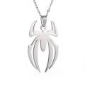 Lovely 4x3cm Spider Pendant Chain Necklace Silver Tone Spiderman For Men.