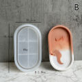 【Toy life hall】Oval Tray Dish Silicone Rectangular Oval Storage Tray Gypsum Mould. 