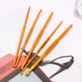 5pcs Weave Craft Sweater Knitting Metal Handle Craft Needles Golden Alumina Double End Crochet Hook Knitting Needle Set. 