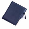 Bogesi Leather Wallet Navy Blue for Men. 