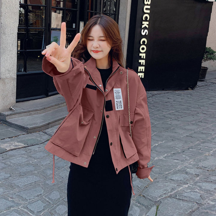 insWorkwear%20Short%20Jacket%20Women's%20Spring%20and%20Autumn%20Clothing2023New%20Korean%20Style%20Harajuku%20LoosebfEarly%20Autumn%20Fashionable%20Clothes%20on%20the%20Street%20-%20Image%202