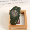 【The hottest this year】 Men's Fashion Swiss Nylon Woven Strap Watch Gemiu wi watch Sea, Land and Air Movement Army Style Watch. 