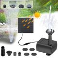 （New）1PC Outdoor olar Fountain Water Pump Kit,Pond Garden olar Powered Water Fountain with 6 pray Head(olar Panel:11X11cm). 