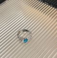 Xiaohongshu with the same brushed Fanta ring, women's design sense of light luxury, versatile zircon open index finger ring.