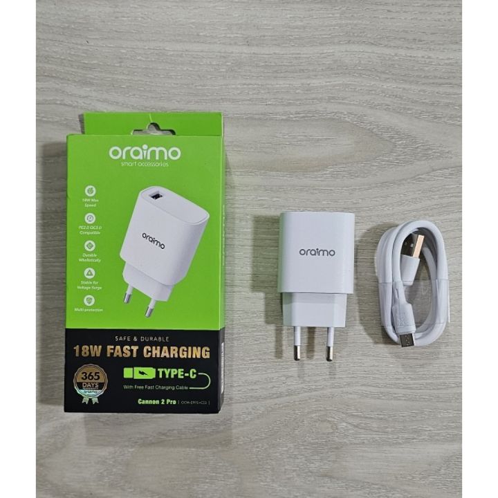 Oraimo 18w Fast Charger Mobile Oraimo Cannon Pro 18W Fast Charging