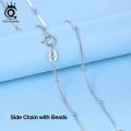 ORSA JEWELS Italian 925 Sterling Silver 1.0mm Side Chain Necklace Sterling Silver Pendant Necklaces Men Women Chain SC18-P.