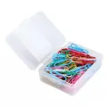 Colorfull Plastic Gem Clip for Paper - Color Paper Clip 29mm - Gems Clip - Multicolor - 100 pis - জেমস ক্লিপ  - স্টক সাপেক্ষে পণ্যের ব্রান্ড ভিন্ন হতে পারে. 