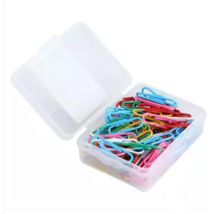 Colorfull Plastic Gem Clip for Paper - Color Paper Clip 29mm - Gems Clip - Multicolor - 100 pis - জেমস ক্লিপ  - স্টক সাপেক্ষে পণ্যের ব্রান্ড ভিন্ন হতে পারে