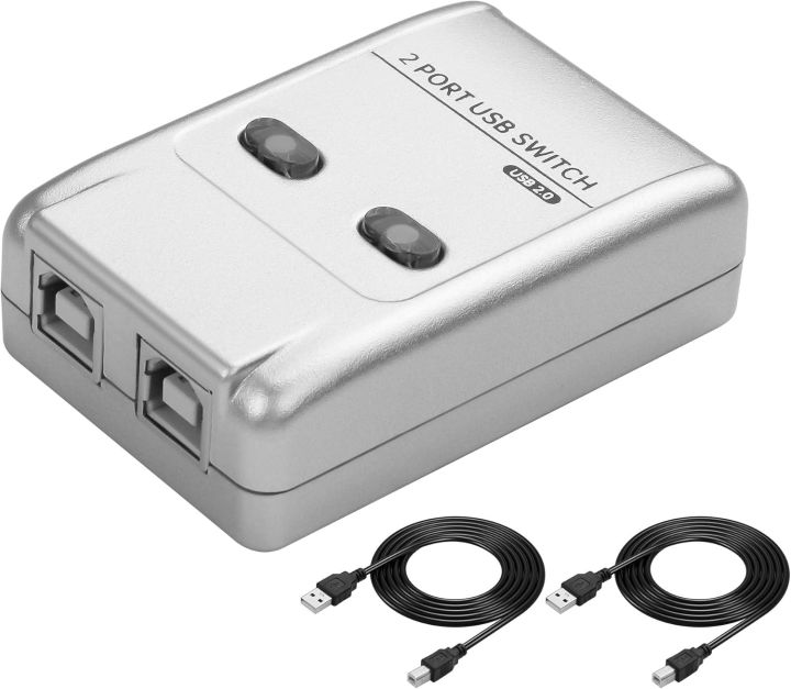 2 Ports USB 2.0 Auto Sharing Switch Hub Control Box for Printer Scanner