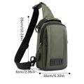 HVTIL Men USB Charging Handheld Crossbody Single Shoulder Bag Fashion Moto Backpack Outdoor Waterproof Travel Chest Bag For Male.