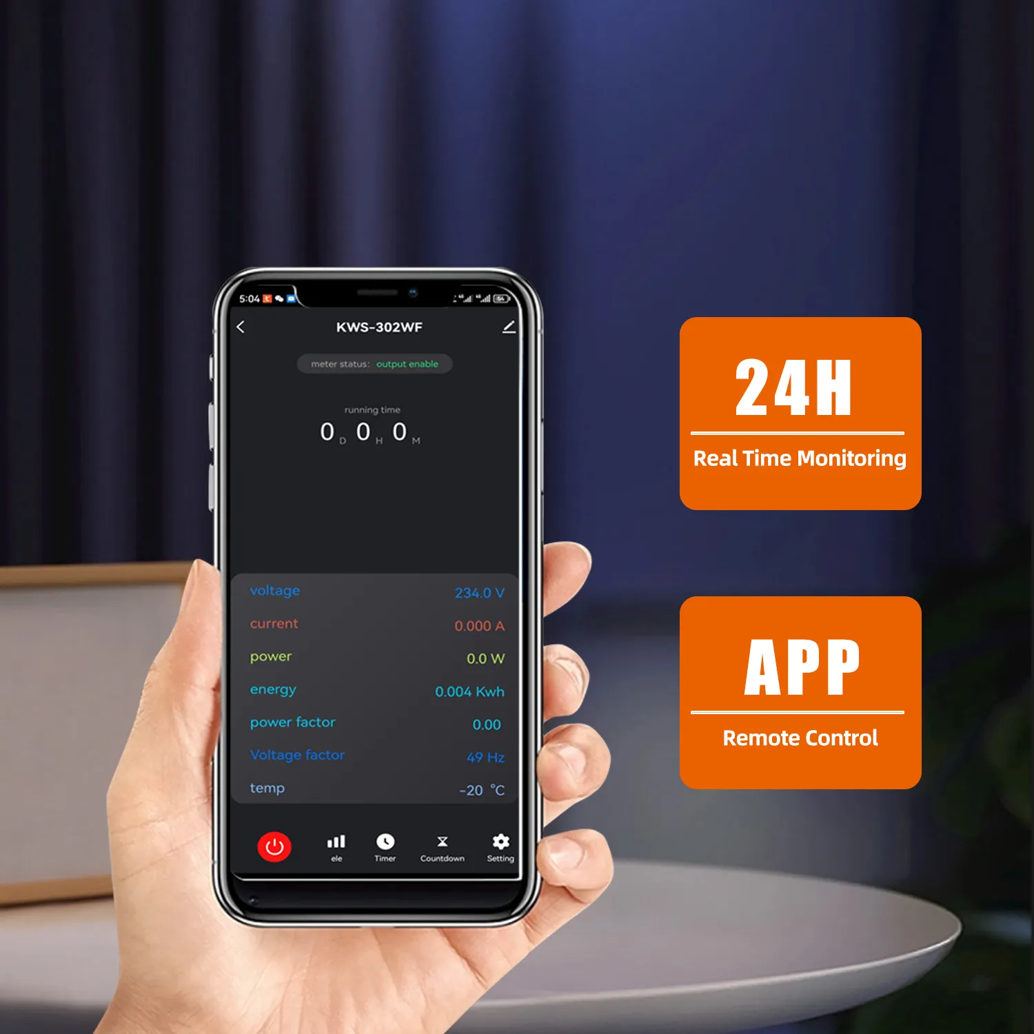 TUYA WiFi Smart Power Meter Over Under Voltage Protection Relay Switch Circuit Breaker Energy kWh Temperature Meter Smart Life