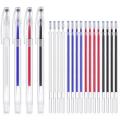 Heat Erasable Pens with 20 Erasable Pen Refills for Leather,Fabric. 
