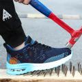 Breathable Men Work Safety Shoes Steel Toe Cap Air Cushion Working Boots Construction Indestructible Work Sneakers Men Shoes. 