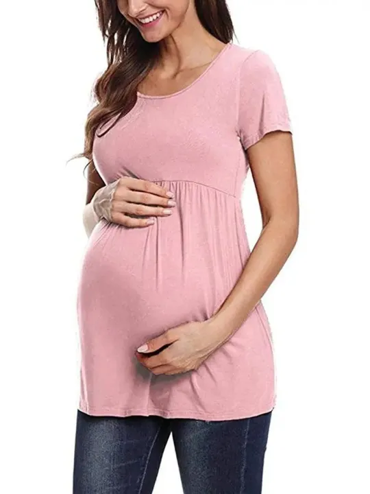 Pregnancy%20Clothes%20Spring%20and%20Summer%20New%20Fashion%20Maternity%20Wear%20Striped%20Round%20Neck%20Breast-feeding%20Dress%20Maternity%20Maxi%20Dress%20-%20Image%205