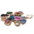 （New）1 Pc Natural Agate tone Pendant Irregular Druzy Geode Agate tone Charm for Jewelry Making Necklace Bracelet Gift. 