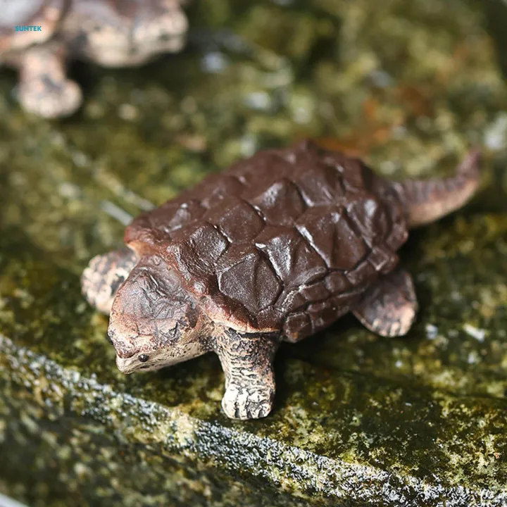 Snapping%20Turtle%20Figurine%20Tea%20Pet%20Sculpture%20Snapping%20Turtle%20Statue%20for%20Table%20-%20Image%202