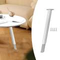 Adjustable Table Leg Multipurpose Adjustable Height Metal Pipe Legs for Office 425mm to 600mm White. 