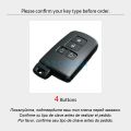 Leather car key case for Toyota Sieni Noah Voxy Esquire Vellfire Alphard 4 buttons remote fob cover keychain bag auto accessory.