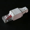 White RJ45 Tool-less Connector No Crimp Connectors CCTV Ethernet Cable Head Plug. 