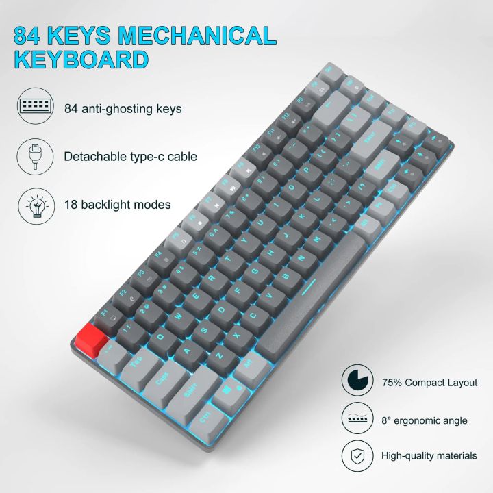 MageGee%2075%25%20Mechanical%20Keyboard,%20Wired%20Gaming%20Keyboard%20with%20Blue%20Switches%20and%20Ice%20Blue%20Backlit%20Small%20Compact%2075%20Percent%20Keyboard%20-%20Image%202