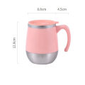 500ml Stainless Steel Coffee Mug With Lid Double Wall Anti-Scald Coffee Tumbler Milk Cup Water Mugs Heat-Resistant Drinkware. 