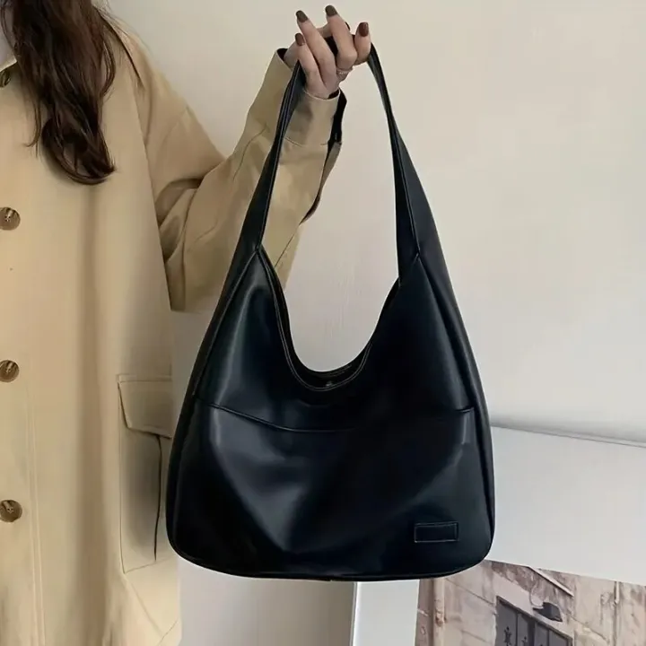 Women%20Hobo%20Bag%20Simple%20PU%20Leather%20Solid%20Shoulder%20Bag%202023%20Fashion%20Large%20Capacity%20Handbag%20For%20School%20Work%20-%20Image%207