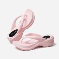 6CM Women Wedges Sandals Female High Heeled Slippers Summer Europe America Fashion Outdoor Flip Flops Clip Platform Slides Shoes.