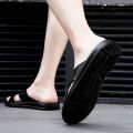 Men Shoes Italian Leather Slippers Men Beach Summer Shoes High Quality Big Size 38-47 Slip on Flats Male Flip Flops Mens Sandals.