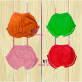 4 Pieces One Color Cotton Round Kids Half Pant by Any color.
