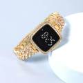 Elegant Luxury Full Diamond Touch Screen Ladies Watch With Box.