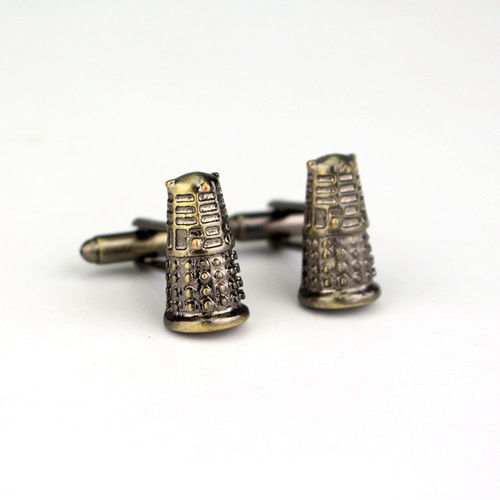 【7Rings Store】dongsheng Dalek Cufflinks 3D Robot for Cuff Links Shirts Accessory Movie Jewelry Gift -40