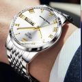 Original Luxury Stainless Steel Gold Men's Watch Business Fashion Swiss Waterproof Wrist Watch for Men. 
