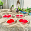 4 Pcs Tempered Glass Round Shaped Serving Bowls Set NSD-019. 