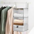 Wardrobe Hanging Organizer Space Saver Oxford Cloth with Hooks over Door Organizer 30cmx30cmx64cm. 