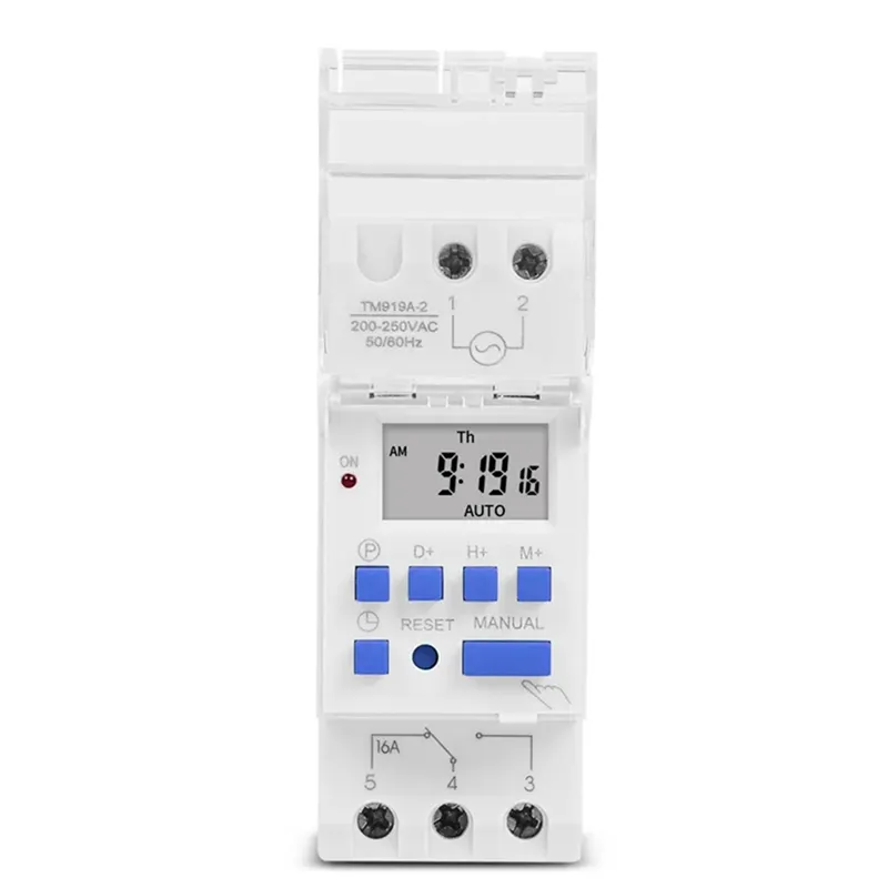Programmable Digital Time Switch Relay Control AC 220V 16A Din Rail ...